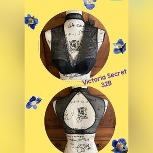 Victoria Secret 32B dream angels plunge bra black